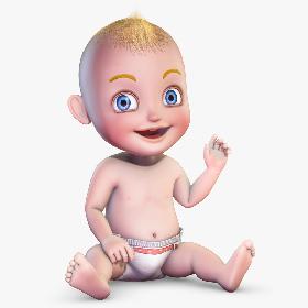 Cartoon Baby Rigged